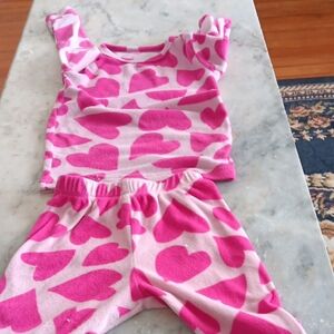 Cat & Jack Pink Heart Two-Piece Pajama Set